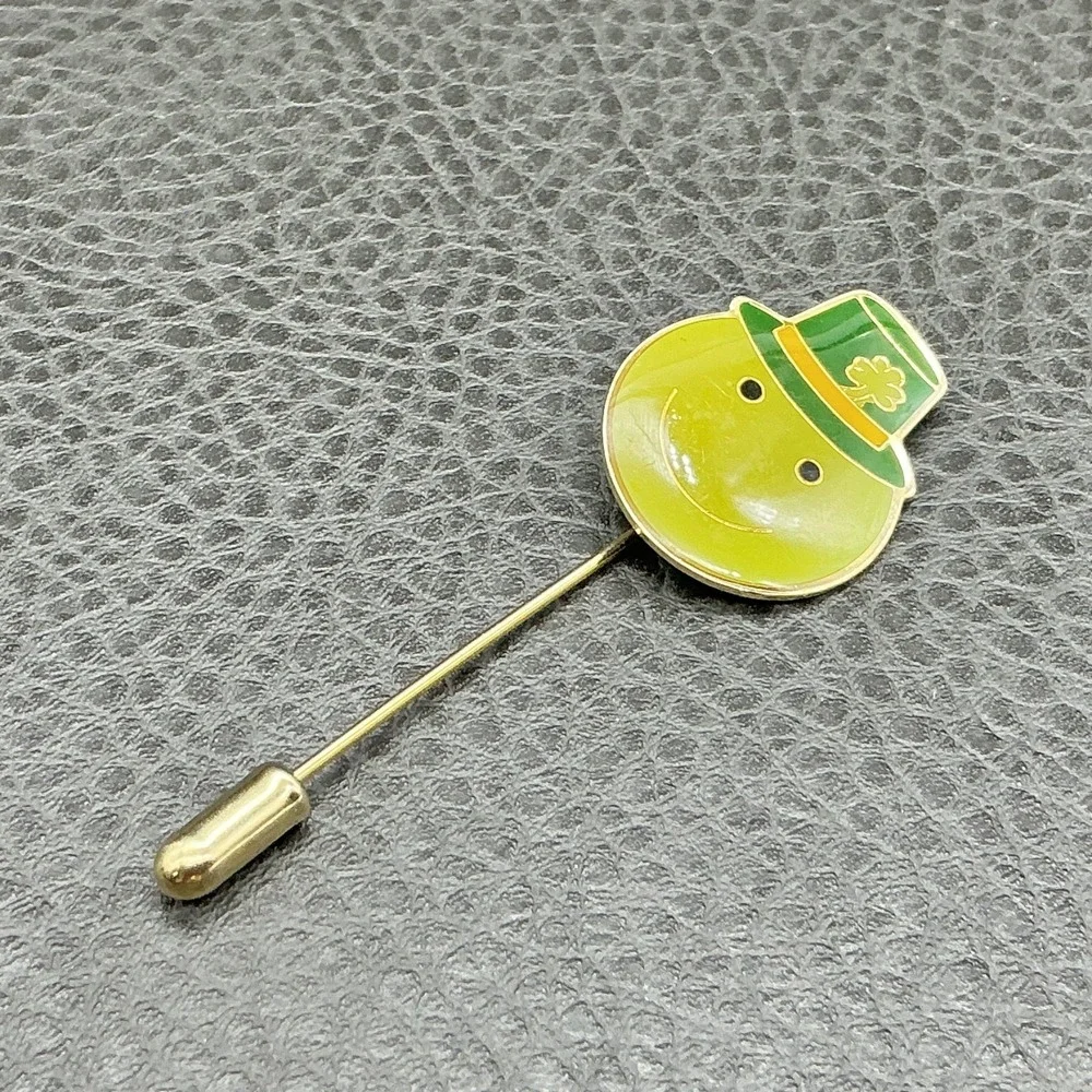 Vintage SWIB 1979 Stick Pin Leprechaun St. Patricks Day Sweater Lapel Brooch